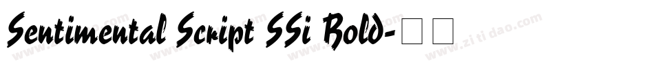 Sentimental Script SSi Bold字体转换